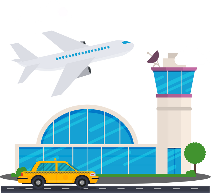 Airport area illustration.